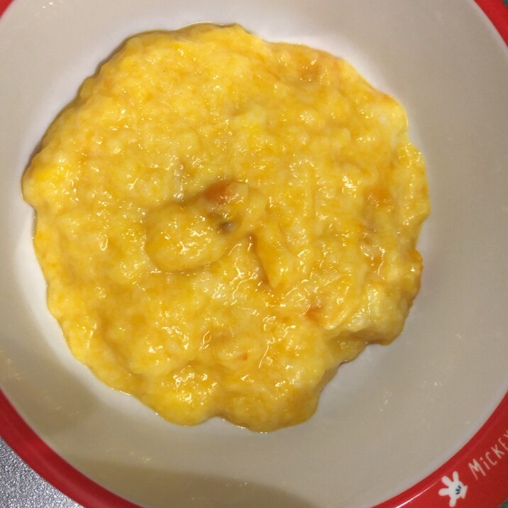 離乳食初期から⭐かぼちゃミルクパン粥⭐